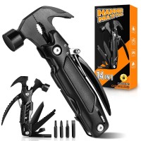 ISEYOU 14-in-1 Multitool Gadget Utili con Blocco di Sicurezza, Attrezzo Multifunzione Idee Regalo Uomo Compleanno, Regali Festa del Papà, Regali per Lui, Multiuso Tool per Campeggio/Escursionismo