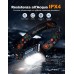 ISEYOU Torcia Frontale LED Ricaricabile, Super Luminoso Lampada Frontale con Sensore Movimento&Luce Rossa, IPX4 Impermeabile, 5 Modalità di Illuminazione, 1200mAh Torcia da Testa per Campeggio/Corsa