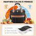 ISEYOU Borsa Termica Porta Pranzo, Apertura Larga Borse Porta Pranzo con 6 Tasche, Grande 14,7L Impermeabile Borsa Frigo con Spallacci Regolabili e Porta Bottiglia per Lavoro, Picnic, Scuola e Viaggi Nero ISEYOU Borsa Termica Porta Pranzo, Apertura Larga Borse Porta Pranzo con 6 Tasche, Grande 14,7L Impermeabile Borsa Frigo con Spallacci Regolabili e Porta Bottiglia per Lavoro, Picnic, Scuola e Viaggi Nero