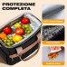 ISEYOU Borsa Termica Porta Pranzo, Apertura Larga Borse Porta Pranzo con 6 Tasche, Grande 14,7L Impermeabile Borsa Frigo con Spallacci Regolabili e Porta Bottiglia per Lavoro, Picnic, Scuola e Viaggi Nero ISEYOU Borsa Termica Porta Pranzo, Apertura Larga Borse Porta Pranzo con 6 Tasche, Grande 14,7L Impermeabile Borsa Frigo con Spallacci Regolabili e Porta Bottiglia per Lavoro, Picnic, Scuola e Viaggi Nero