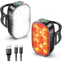 ISEYOU Ultra-Slim Luci Bicicletta Led, Ricaricabili USB-C Luci Bici, 5+6 Modalità di Illuminazione & Impermeabili IP65, Super Luminosi Set Luce Bicicletta Anteriori e Posteriori per Ciclismo Notturno