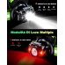 ISEYOU Luce Running, Luce per Corsa Notturna 500 Lumen & USB Ricaricabile, 6 Modalità di Luci, 45° Regolabile, IPX4 Impermeabile con Cinghie Doppie Riflettenti per Jogging, Escursionismo, Campeggio