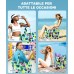 ISEYOU Borsa Mare Grande XXL Famiglia, Borsa Spiaggia Leggera e Pieghevole, Chiusura Zip e Impermeabile,  Multitasche ad Ampia Capacità Borsello Tracolla Donna per Shopping, Viaggio, Campeggio