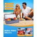 ISEYOU Borsa Mare Donna Grande XXL con Borsa Frigo Staccabile, Borsa Spiaggia Famiglia 49L Impermeabile alla Sabbia con Cerniera, Pieghevole e Leggera Borse Tracolla Per Viaggio, Piscina & Palestra