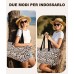 ISEYOU Borsa Mare Grande XXL Famiglia, Borsa Spiaggia con Chiusura Zip e Impermeabile, Leggera e Pieghevole, Multitasche ad Ampia Capacità Borsello Tracolla Donna per Shopping, Viaggio, Campeggio-Leopardo