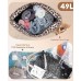 ISEYOU Borsa Mare Donna Grande XXL con Borsa Frigo Staccabile, Borsa Spiaggia Famiglia 49L Impermeabile alla Sabbia con Cerniera, Pieghevole e Leggera Borse Tracolla Per Viaggio, Piscina & Palestra-Leopardo