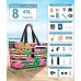 ISEYOU Borsa Mare Grande XXL Famiglia, Borsa Spiaggia con Chiusura Zip e Impermeabile, Leggera e Pieghevole, Multitasche ad Ampia Capacità Borsello Tracolla Donna per Shopping, Viaggio, Campeggio