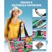 ISEYOU Borsa Mare Grande XXL Famiglia, Borsa Spiaggia con Chiusura Zip e Impermeabile, Leggera e Pieghevole, Multitasche ad Ampia Capacità Borsello Tracolla Donna per Shopping, Viaggio, Campeggio