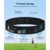 ISEYOU Slim Running Belt with 3 Pockets, Workout Fanny Packs for Women & Men, Money Belt Phone Holder for Running, Adjustable Waist Pack Fits Most Phones/Keys/Essentials for Walking, Cycling - Black