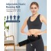 ISEYOU Slim Running Belt with 3 Pockets, Workout Fanny Packs for Women & Men, Money Belt Phone Holder for Running, Adjustable Waist Pack Fits Most Phones/Keys/Essentials for Walking, Cycling - Black