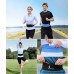 ISEYOU Slim Running Belt with 3 Pockets, Workout Fanny Packs for Women & Men, Money Belt Phone Holder for Running, Adjustable Waist Pack Fits Most Phones/Keys/Essentials for Walking, Cycling - Black