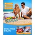 ISEYOU Borsa Mare Donna Grande XXL con Borsa Frigo Staccabile, Borsa Spiaggia Famiglia 49L Impermeabile alla Sabbia con Cerniera, Pieghevole e Leggera Borse Tracolla Per Viaggio, Piscina & Palestra-Pineapple