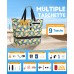 ISEYOU Borsa Mare Donna Grande XXL con Borsa Frigo Staccabile, Borsa Spiaggia Famiglia 49L Impermeabile alla Sabbia con Cerniera, Pieghevole e Leggera Borse Tracolla Per Viaggio, Piscina & Palestra-Pineapple