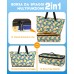 ISEYOU Borsa Mare Donna Grande XXL con Borsa Frigo Staccabile, Borsa Spiaggia Famiglia 49L Impermeabile alla Sabbia con Cerniera, Pieghevole e Leggera Borse Tracolla Per Viaggio, Piscina & Palestra-Pineapple