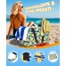 ISEYOU Borsa Mare Donna Grande XXL con Borsa Frigo Staccabile, Borsa Spiaggia Famiglia 49L Impermeabile alla Sabbia con Cerniera, Pieghevole e Leggera Borse Tracolla Per Viaggio, Piscina & Palestra-Pineapple