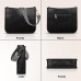 ISEYOU Borsa Tracolla Donna, Borsa a Tracolla in Morbida Pelle PU con Due Spallacci Regolabili Rimovibili Alla Moda, Nero Crossbody Bag per Lavoro Quotidiano, Shopping, Appuntamenti, Viaggi