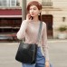 ISEYOU Borsa Tracolla Donna, Borsa a Tracolla in Morbida Pelle PU con Due Spallacci Regolabili Rimovibili Alla Moda, Nero Crossbody Bag per Lavoro Quotidiano, Shopping, Appuntamenti, Viaggi